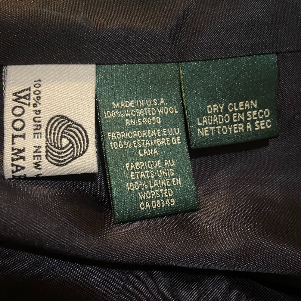 ❤️❤️Lauren Ralph Lauren 100% Wool Blazer with Crest Made in USA 8 - Picture 7 of 9